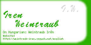 iren weintraub business card